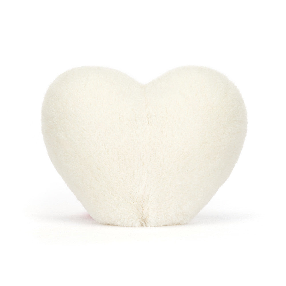 Back view of the cream heart-shaped Jellycat boiled egg plush on white