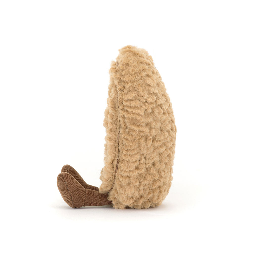 Side view of the Jellycat Philippe Palmier plush showing brown cord feet