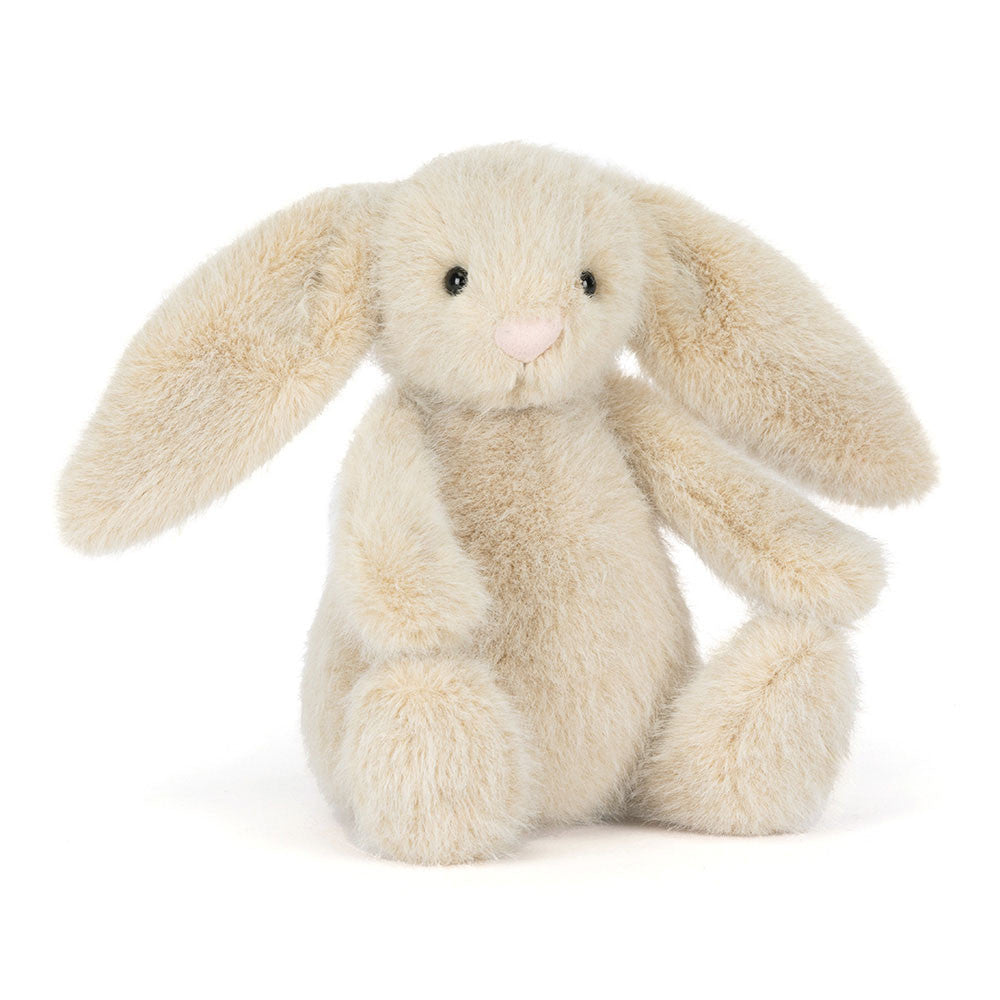 Jellycat Wheat Flufflet Bunny Little plush on white background