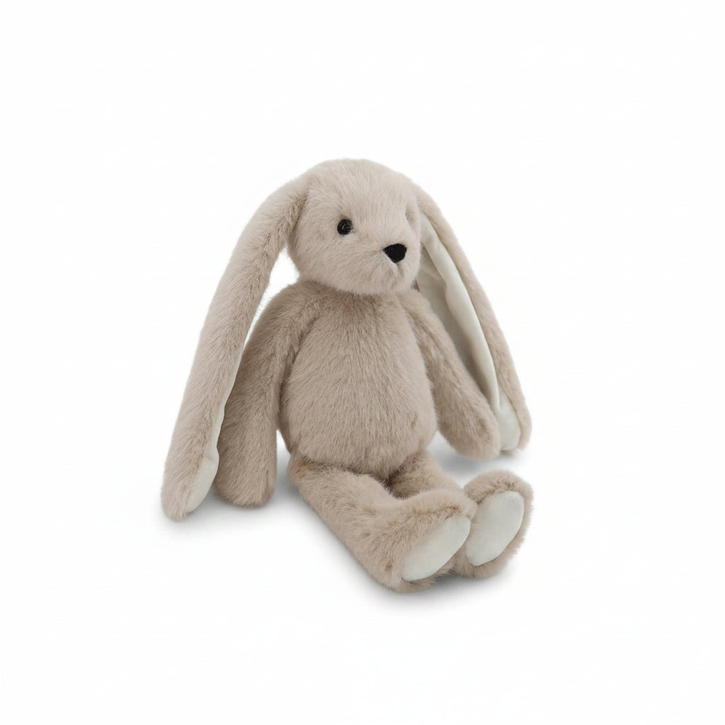 Jomanda Dingle Dangle beige bunny plush sitting view on white background