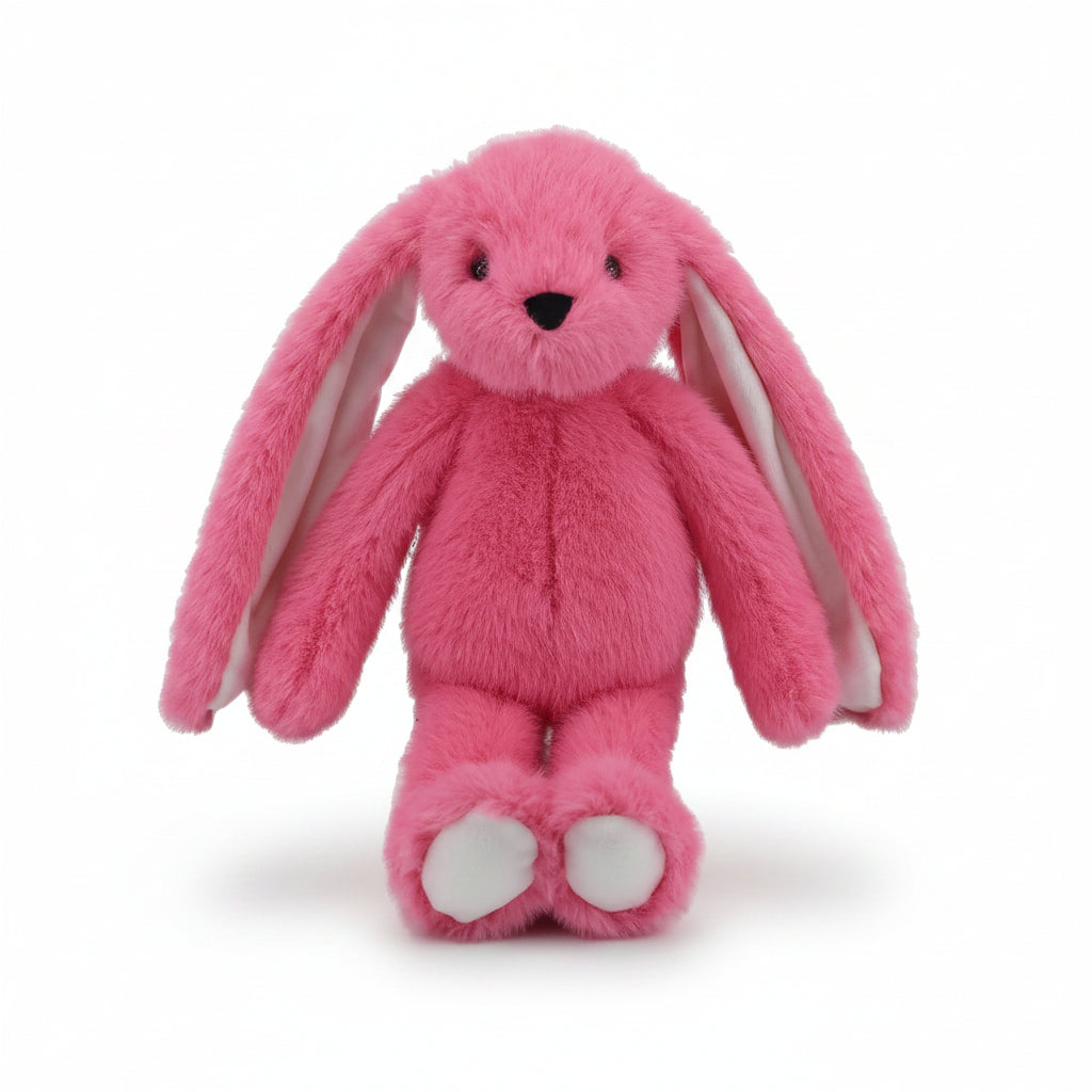 Jomanda Dingle Dangle pink bunny plush front view on white background