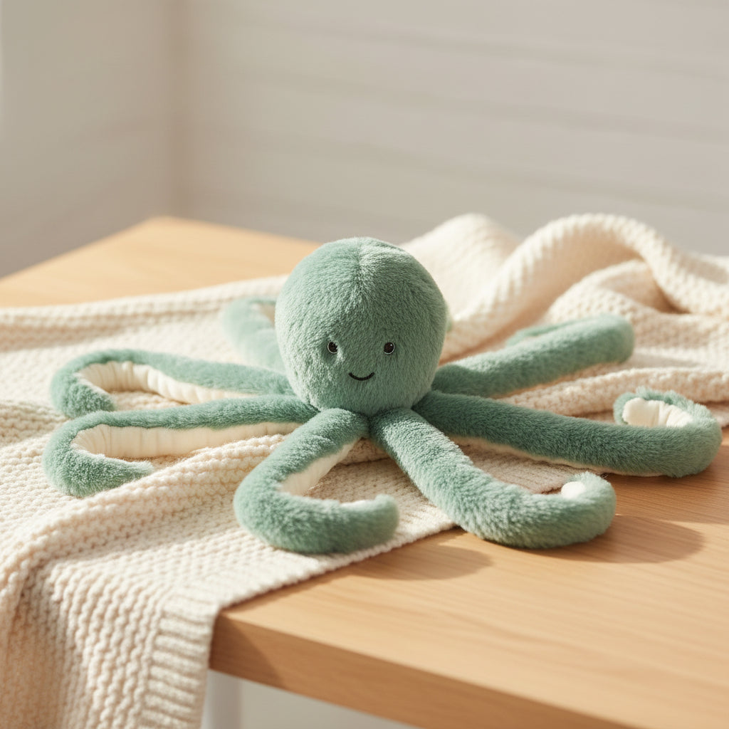 Octopus Plush Soft Toy - Green 45cm