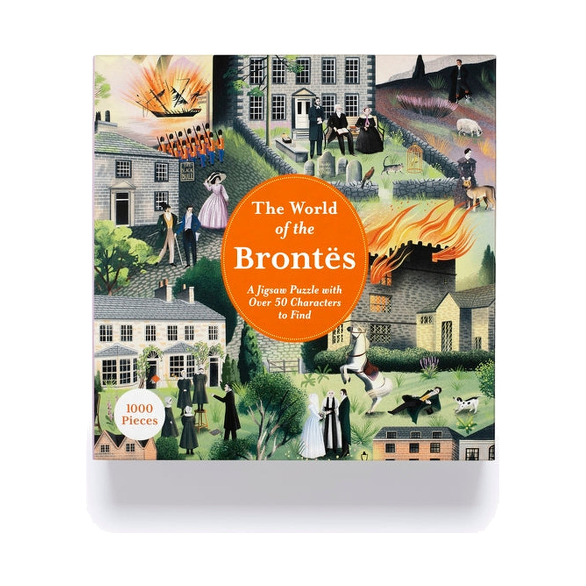 World of the Brontës jigsaw box front on a pure white background