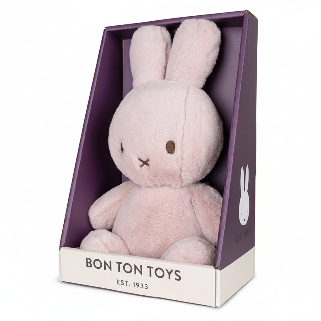 Cozy Miffy soft toy in soft pink in a giftbox, 23cm