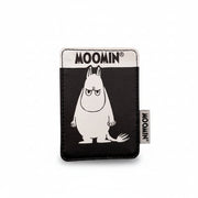 Close-up of Moomin Angry Moomin Cardholder on white background, showing front design and Moomin logo tab.
