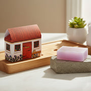 Bothy illustrated bar soap with cosy Scottish bothy scene - front packaging view.
