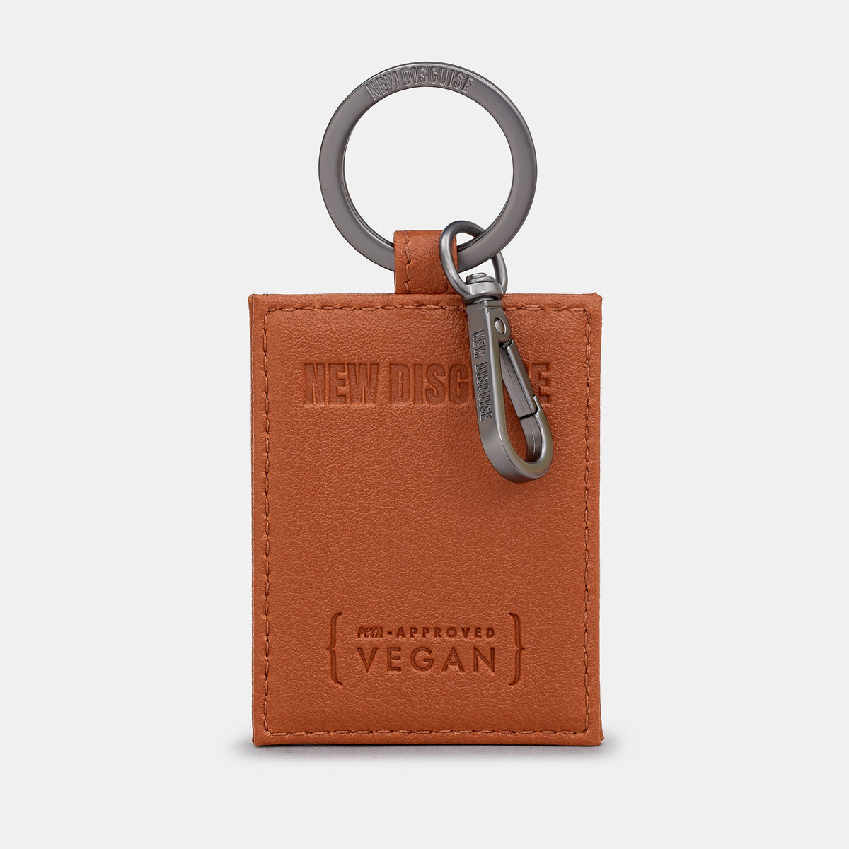Gatto Cat Keyring in mocha and cream, back view