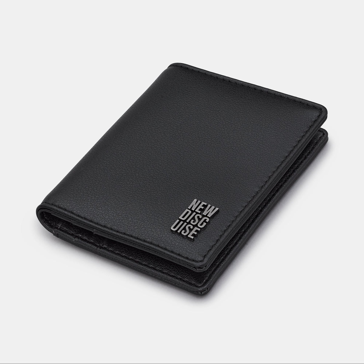 Nolan Card Holder in black, angled view