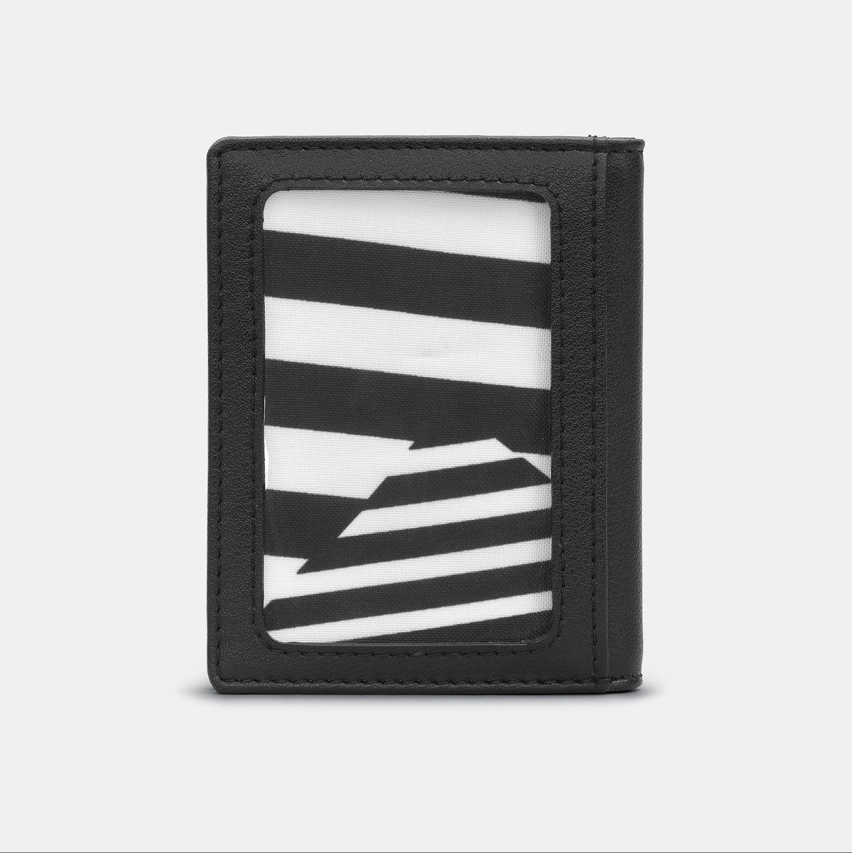 Nolan Card Holder in black, back view with ID window