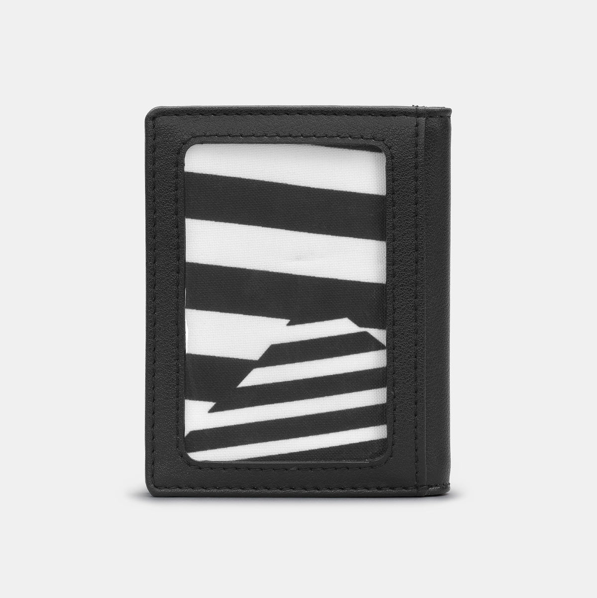 Nolan Card Holder in black and red, back view with ID window