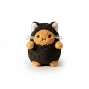 Black Kitty Ricespud mini plush toy on a pure white background