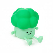 Broccoli night light switched off showing the pale silicone body