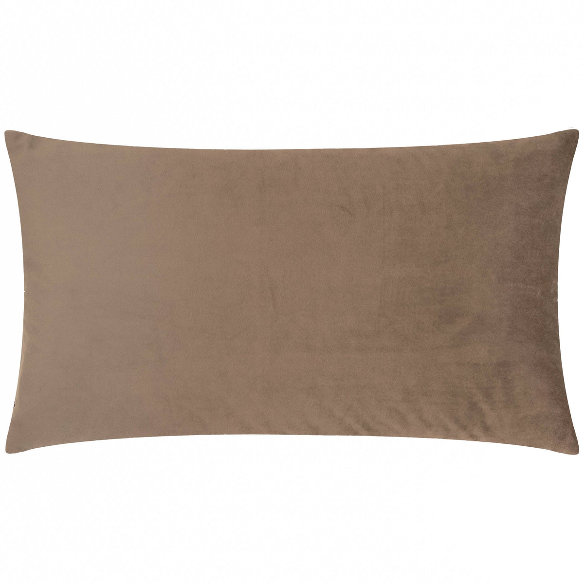 Toasty cushion plush mocha velvet reverse