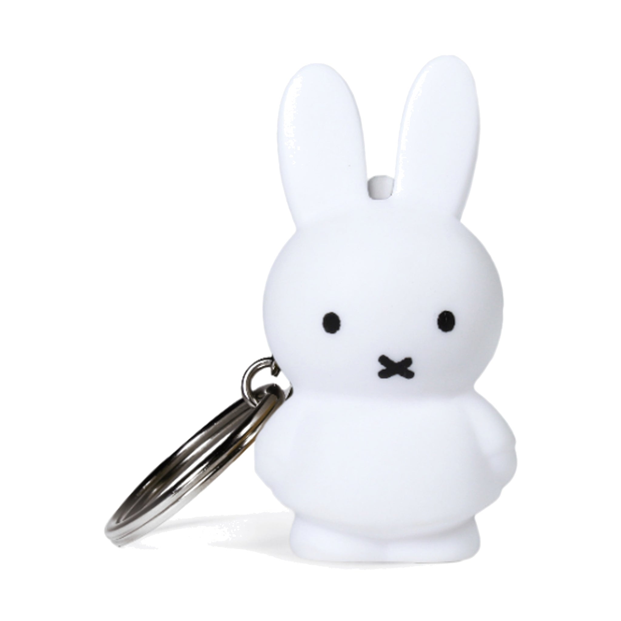 Pure white Miffy keyring on a pure white background