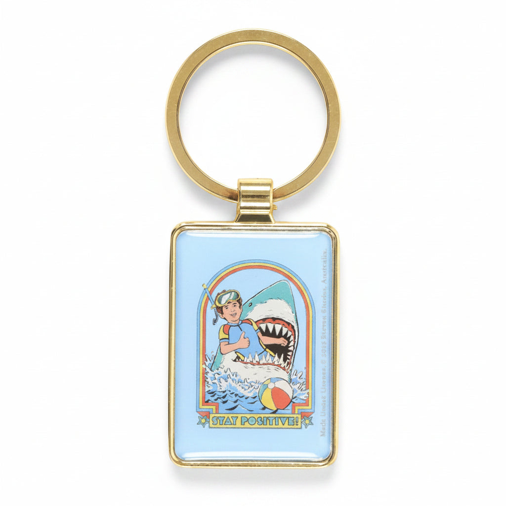 Back of keyring on white background