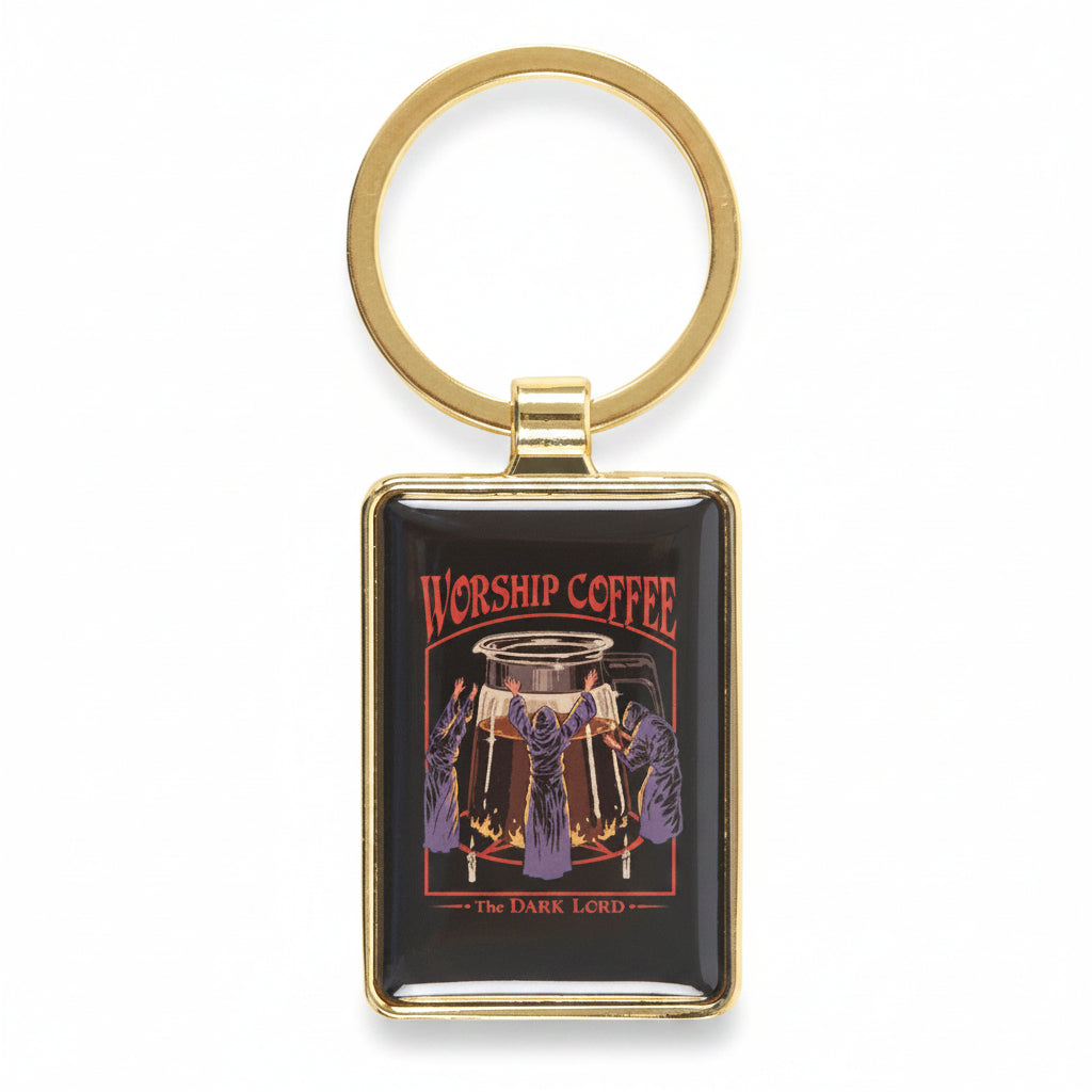 Back of keyring on white background