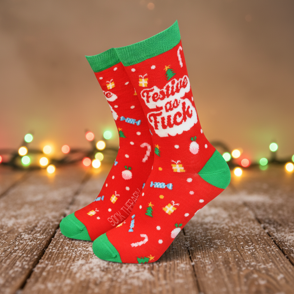 Festive as F*** - Women's Bamboo Socks