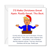 Trump Make Christmas Great Again Card on a pure white background