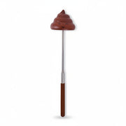 Telescopic novelty poop stick on white background