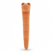 Small Willy the Worm water sensor showing ridged terracotta body
