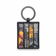 Sci-fi book club keyring front view with Yoshi split ring on white background