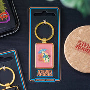 You're My Chosen One enamel keyring by Steven Rhodes showing UFO abduction design
