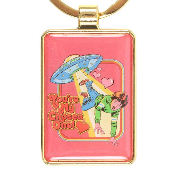 You're My Chosen One keyring back view enamel detail