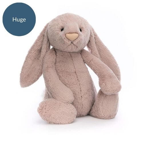 Jellycat Bashful Luxe Bunny Rosa in Huge Size.