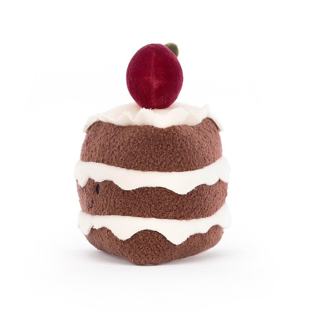 Side image of Jellycat Pretty Patisserie Gateaux children's soft toy.