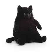 Amore is a big bundle of cuddles, a large cat with textured black fur and suitable for babies of all ages.