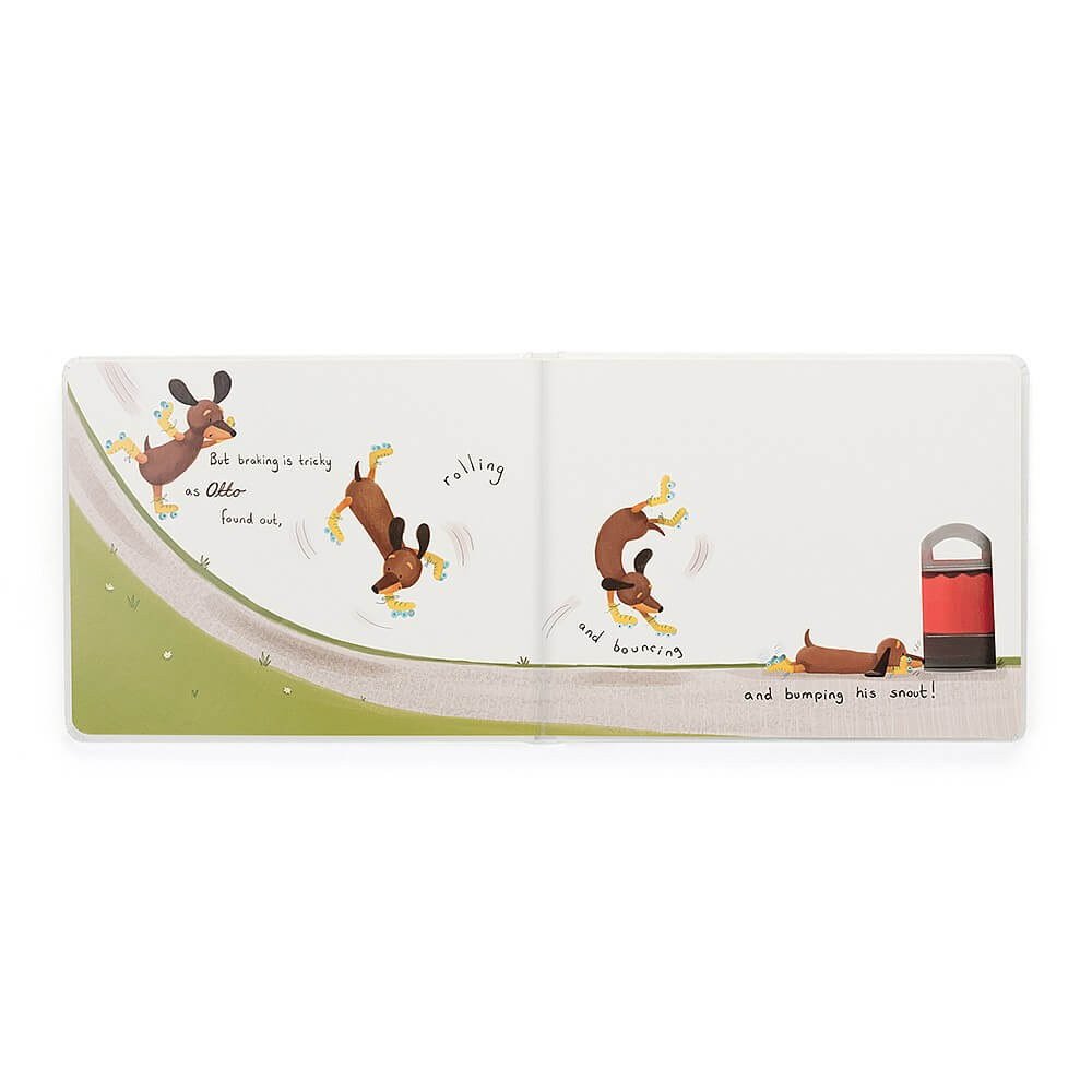 Inside the Jellycat Otto The Loyal Long Dog children’s book.