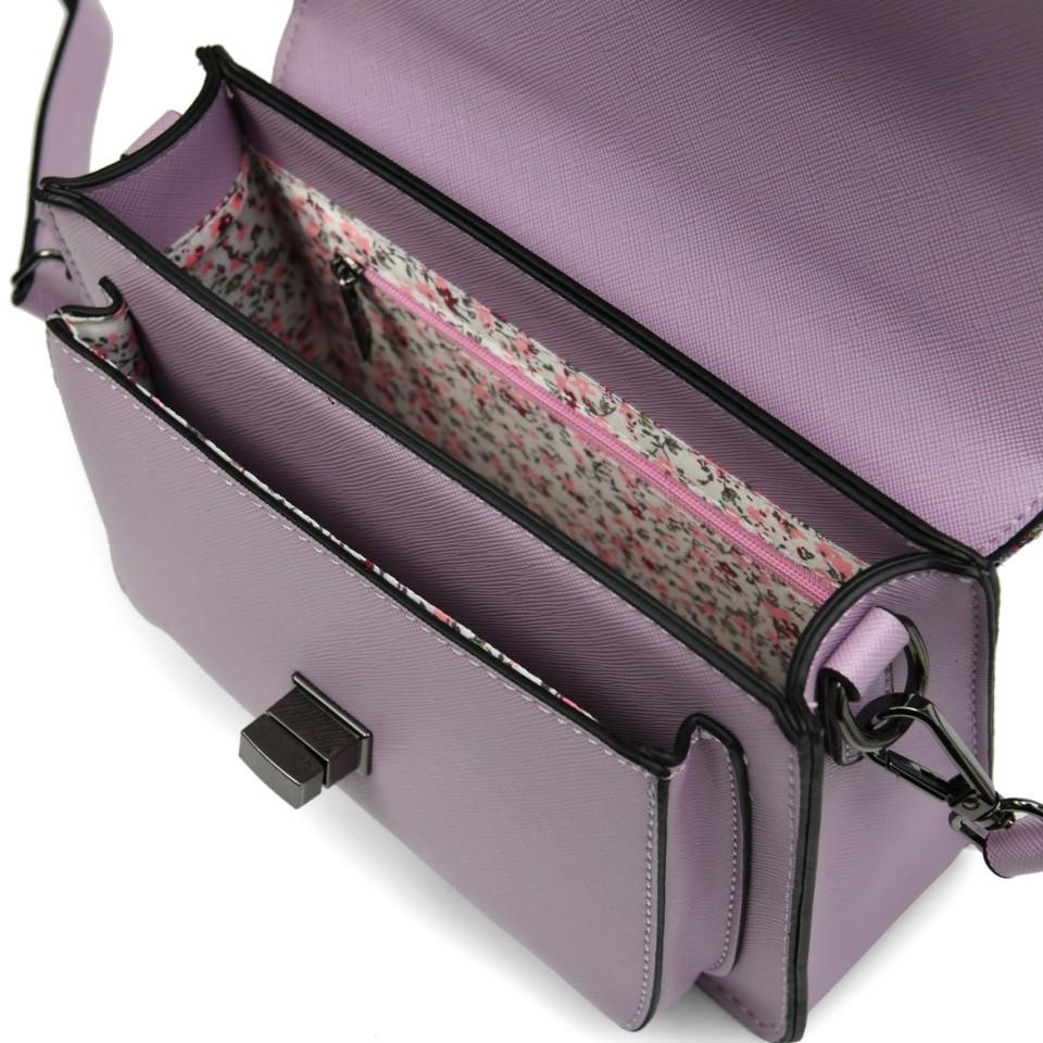 Harris Tweed Satchel / Handbag (Violet Mini Dogtooth) Shoulder Bags Snowpaw Contempo